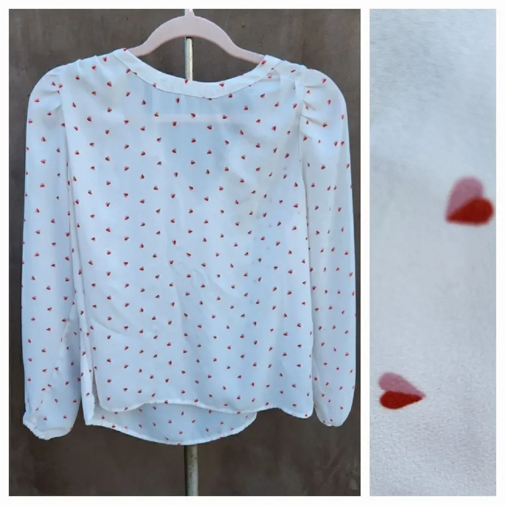Banana republic heart blouse